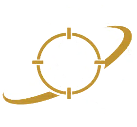 Pest Hunter logo in white and gold